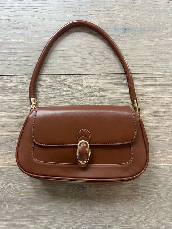 House of Harlow 1960 Handbags - House of Harlow 1960 Brown Smooth Leather Shoulder Bag with Gold Hardware